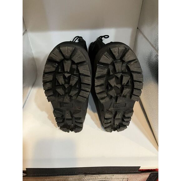 LL Bean Kids Snow Boots Northwoods Gray Felt Lined SZ 3 Black W/Navy/Gray-A14 - Picture 4 of 7